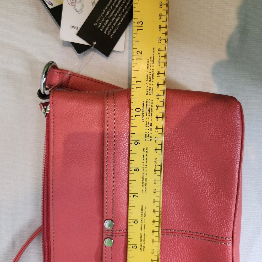 Tignanello Heritage Orange Leather Crossbody Bag RFID NEW WITH TAGS - Picture 9 of 13